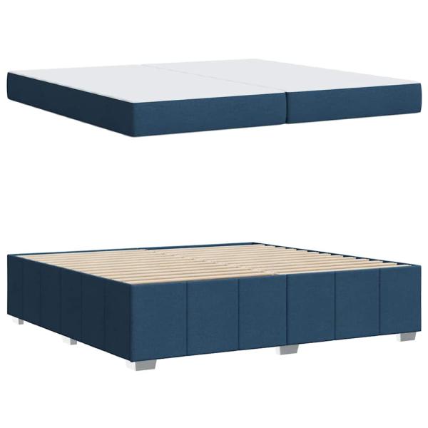 Bettgestell Sonstiges Blau 200 x 200 cm Stoff