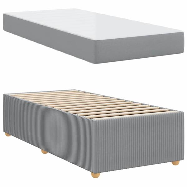 Bettgestell Sonstiges Hellgrau 80 x 200 cm Stoff