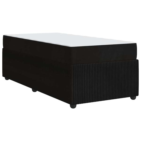 Bettgestell mit Matratze Sonstiges Schwarz 80 x 200 cm Samt