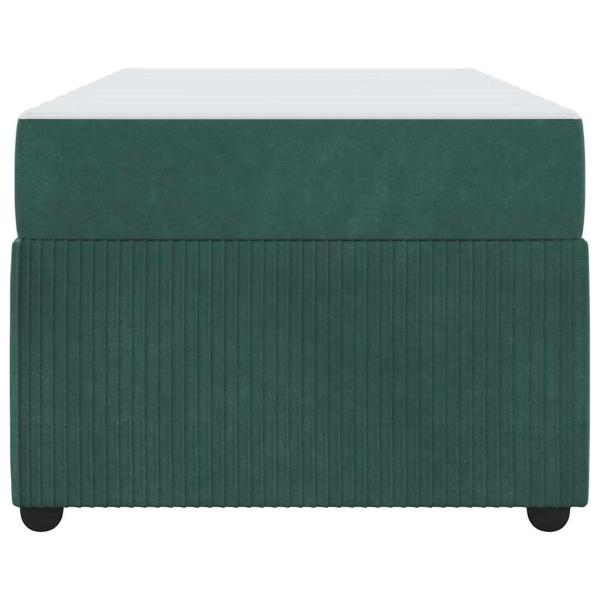 Bettgestell mit Matratze Sonstiges Dunkelgrün 80 x 200 cm Samt