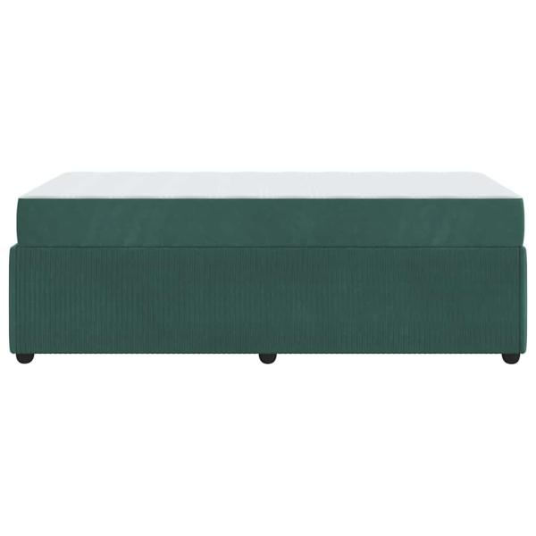 Bettgestell mit Matratze Sonstiges Dunkelgrün 80 x 200 cm Samt
