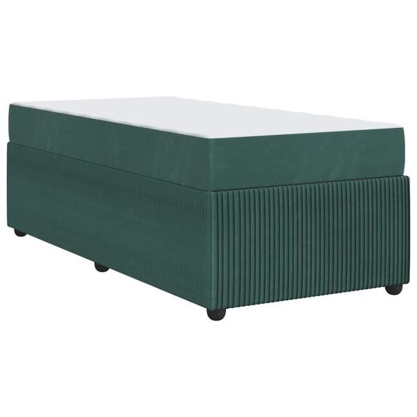 Bettgestell mit Matratze Sonstiges Dunkelgrün 80 x 200 cm Samt