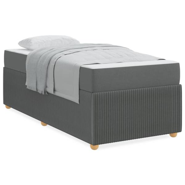 Bettgestell Sonstiges Dunkelgrau 90 x 190 cm Stoff