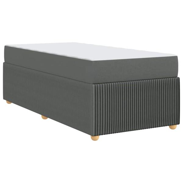 Bettgestell Sonstiges Dunkelgrau 90 x 190 cm Stoff