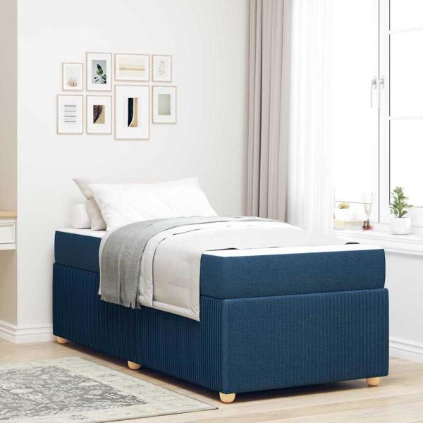 ARDEBO.de - Bettgestell Sonstiges Blau 90 x 190 cm Stoff