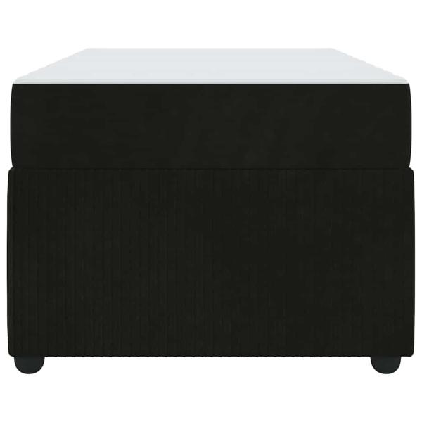 Bettgestell mit Matratze Sonstiges Schwarz 90 x 190 cm Samt