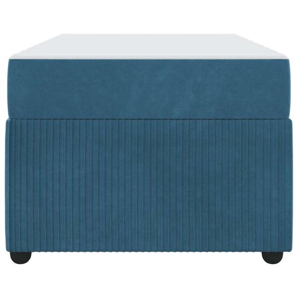 Bettgestell mit Matratze Sonstiges Blau 90 x 190 cm Samt