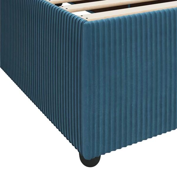 Bettgestell mit Matratze Sonstiges Blau 90 x 200 cm Samt