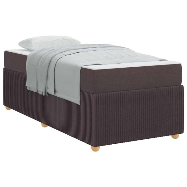 Bettgestell Sonstiges Dunkelbraun 100 x 200 cm Stoff