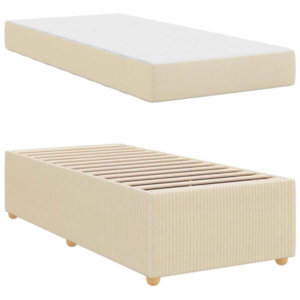 Bettgestell Sonstiges Creme 100 x 200 cm Stoff