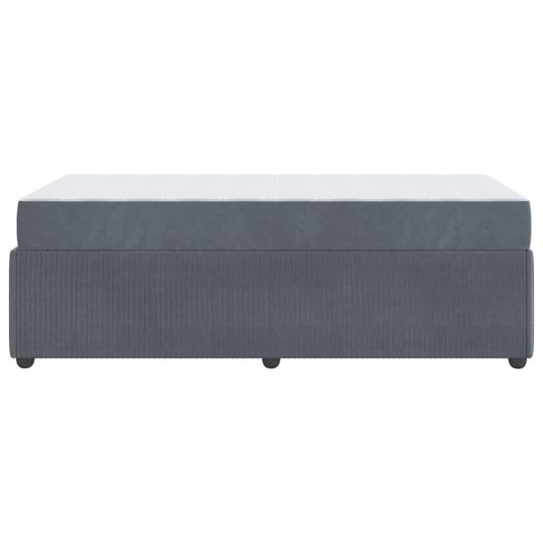 Bettgestell mit Matratze Sonstiges Dunkelgrau 100 x 200 cm Samt