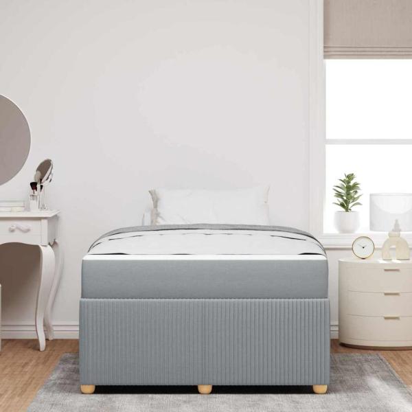 Bettgestell Sonstiges Hellgrau 120 x 190 cm Stoff