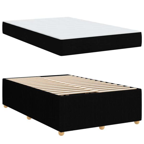 Bettgestell Sonstiges Schwarz 120 x 190 cm Stoff