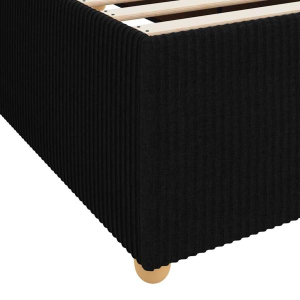 Bettgestell Sonstiges Schwarz 120 x 190 cm Stoff