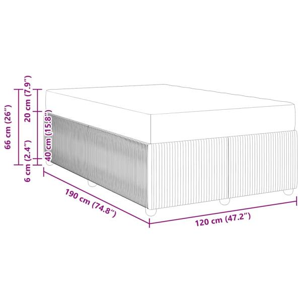 Bettgestell Sonstiges Dunkelbraun 120 x 190 cm Stoff