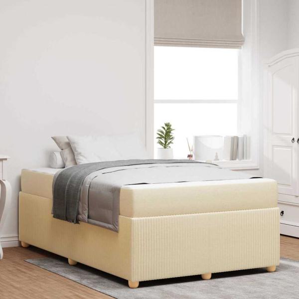 ARDEBO.de - Bettgestell Sonstiges Creme 120 x 190 cm Stoff