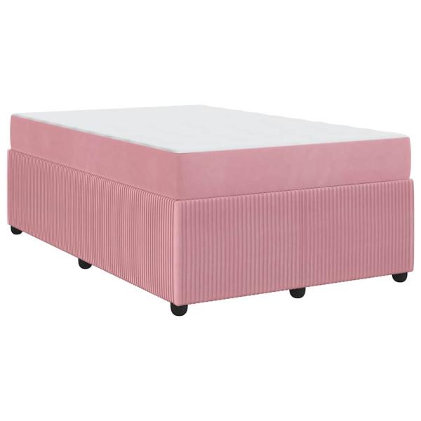 Bettgestell mit Matratze Sonstiges Rosa 120 x 190 cm Samt