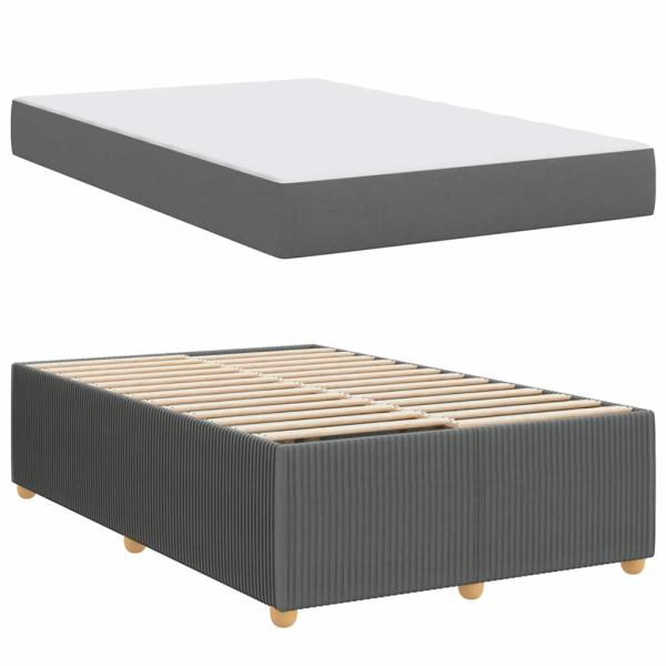 Bettgestell Sonstiges Dunkelgrau 120 x 200 cm Stoff
