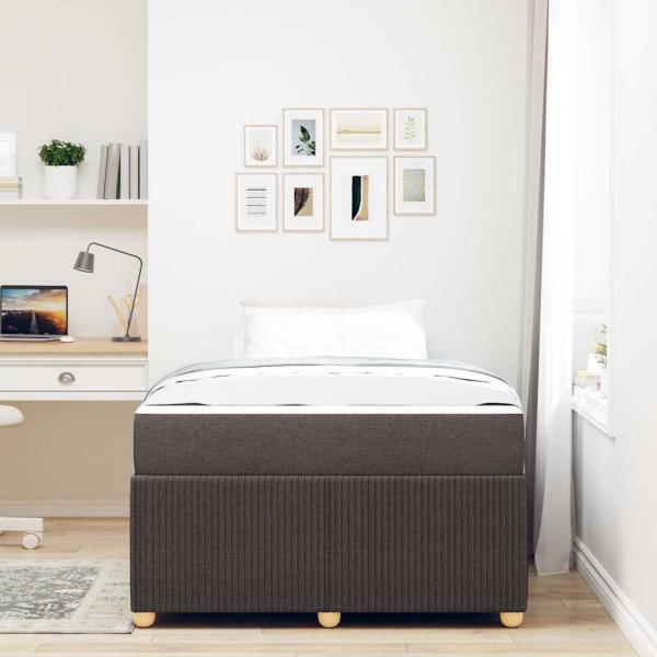 Bettgestell Sonstiges Dunkelbraun 120 x 200 cm Stoff