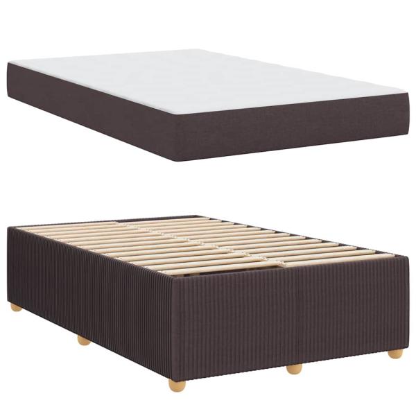 Bettgestell Sonstiges Dunkelbraun 120 x 200 cm Stoff