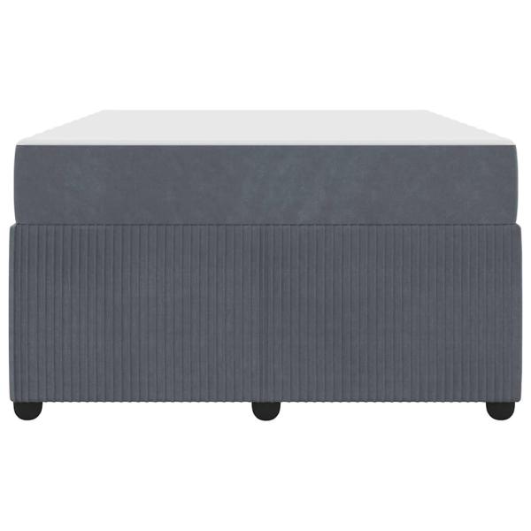 Bettgestell mit Matratze Sonstiges Dunkelgrau 120 x 200 cm Samt