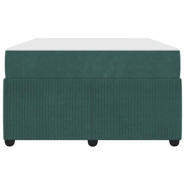 Bettgestell mit Matratze Sonstiges Dunkelgrün 120 x 200 cm Samt