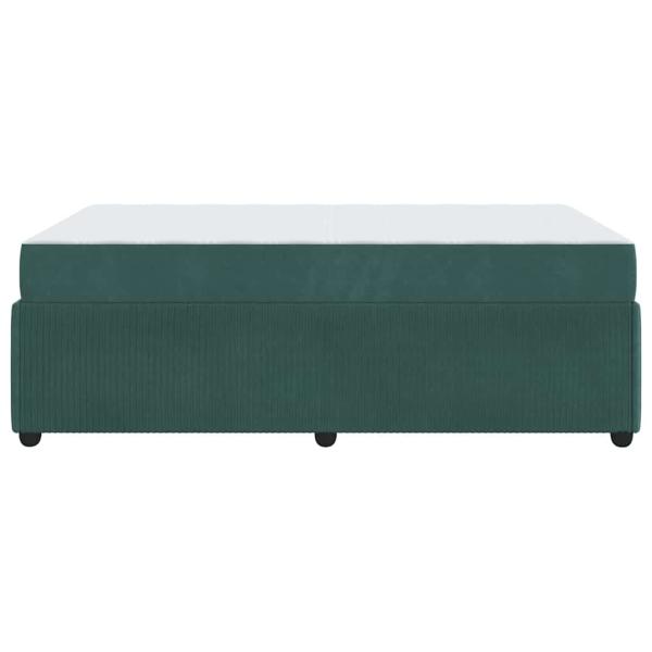 Bettgestell mit Matratze Sonstiges Dunkelgrün 120 x 200 cm Samt