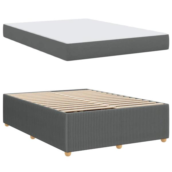 Bettgestell Sonstiges Dunkelgrau 140 x 200 cm Stoff