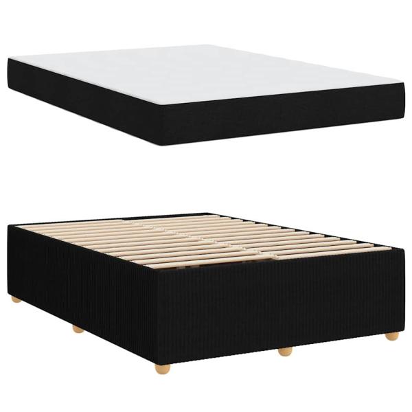 Bettgestell Sonstiges Schwarz 140 x 200 cm Stoff