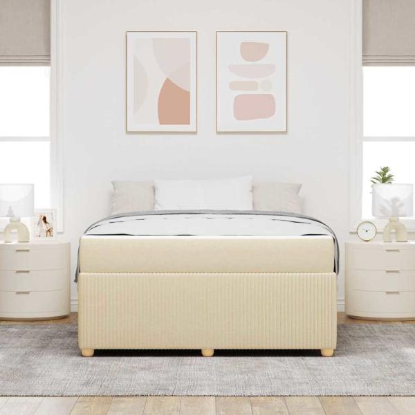 Bettgestell Sonstiges Creme 140 x 200 cm Stoff