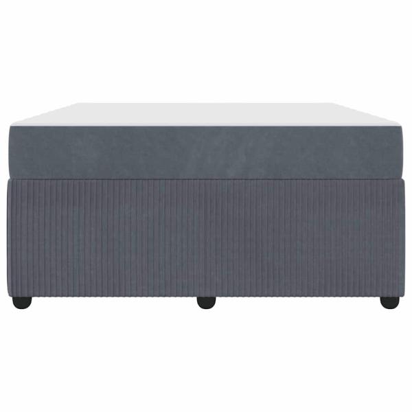 Bettgestell mit Matratze Sonstiges Dunkelgrau 140 x 200 cm Samt
