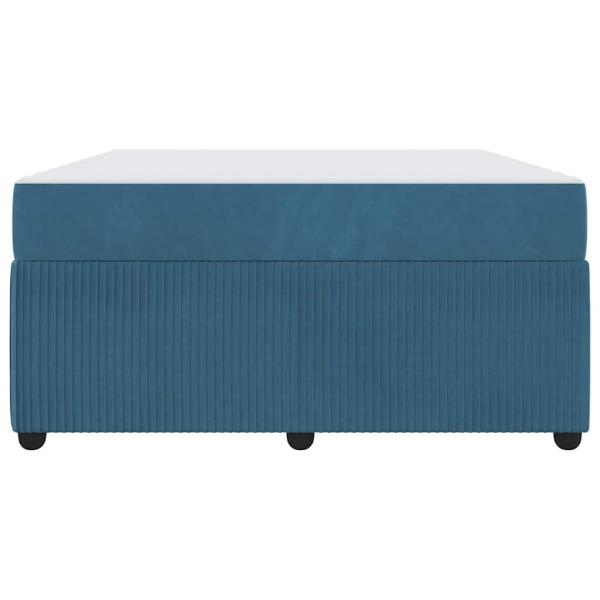 Bettgestell mit Matratze Sonstiges Blau 140 x 200 cm Samt