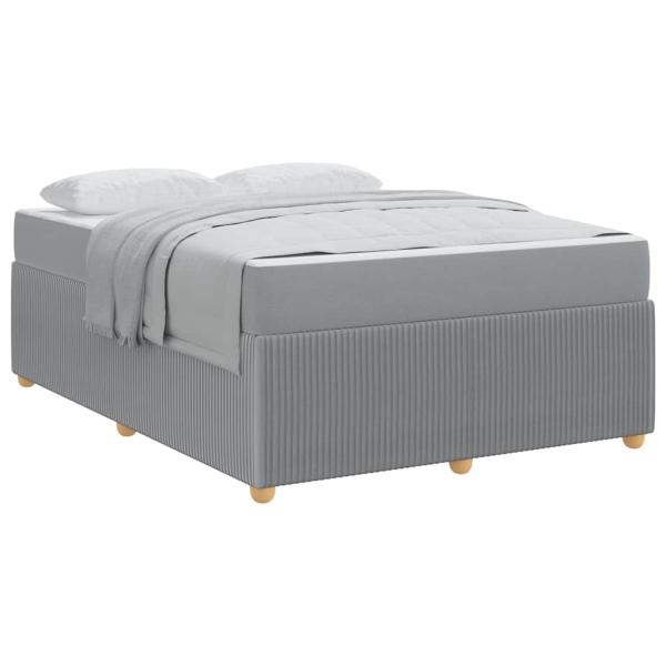 Bettgestell Sonstiges Hellgrau 160 x 200 cm Stoff
