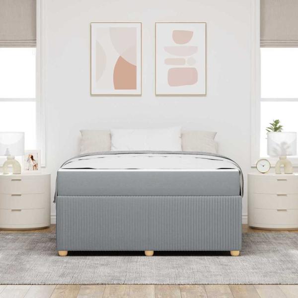 Bettgestell Sonstiges Hellgrau 160 x 200 cm Stoff