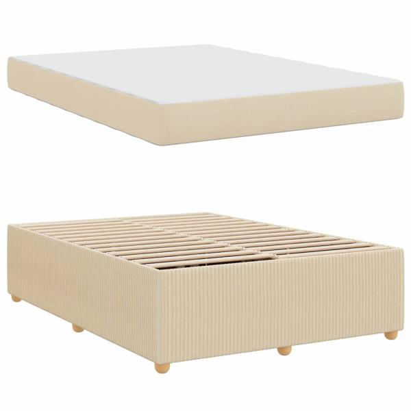 Bettgestell Sonstiges Creme 160 x 200 cm Stoff