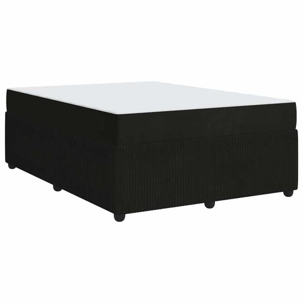 Bettgestell mit Matratze Sonstiges Schwarz 160 x 200 cm Samt