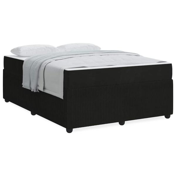 Bettgestell mit Matratze Sonstiges Schwarz 160 x 200 cm Samt
