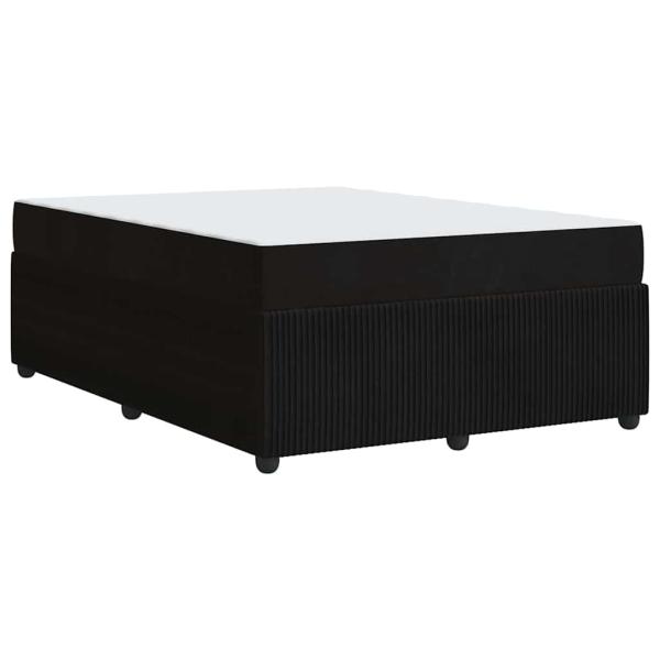 Bettgestell mit Matratze Sonstiges Schwarz 160 x 200 cm Samt
