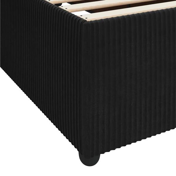 Bettgestell mit Matratze Sonstiges Schwarz 160 x 200 cm Samt