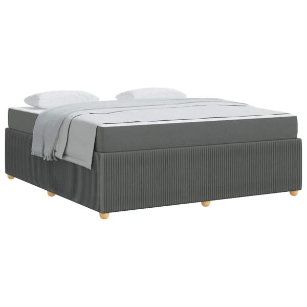 Bettgestell Sonstiges Dunkelgrau 180 x 200 cm Stoff