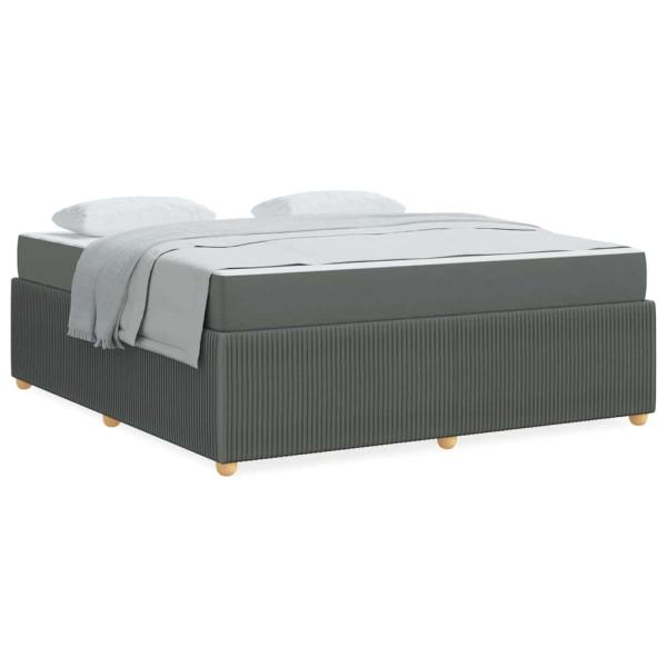 Bettgestell Sonstiges Dunkelgrau 180 x 200 cm Stoff