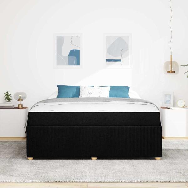 Bettgestell Sonstiges Schwarz 180 x 200 cm Stoff