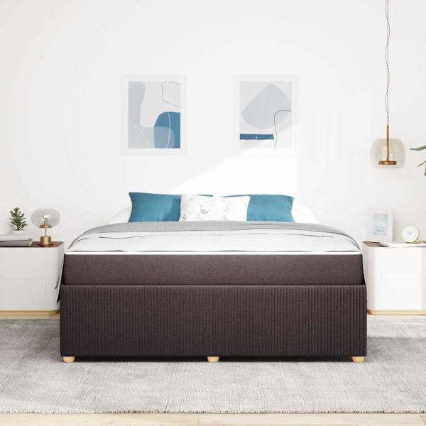 Bettgestell Sonstiges Dunkelbraun 180 x 200 cm Stoff