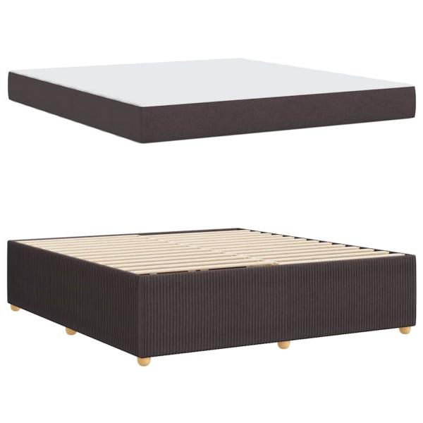 Bettgestell Sonstiges Dunkelbraun 180 x 200 cm Stoff