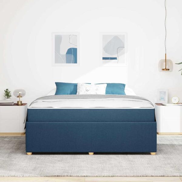 Bettgestell Sonstiges Blau 180 x 200 cm Stoff