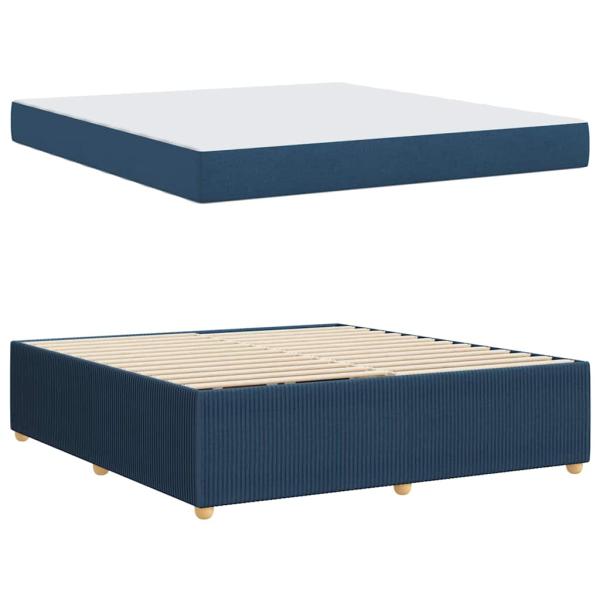 Bettgestell Sonstiges Blau 180 x 200 cm Stoff