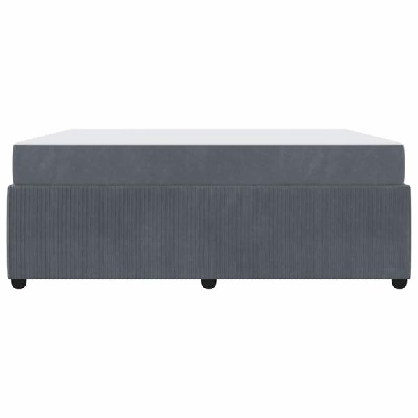 Bettgestell mit Matratze Sonstiges Dunkelgrau 180 x 200 cm Samt