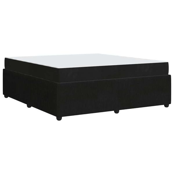 Bettgestell mit Matratze Sonstiges Schwarz 180 x 200 cm Samt