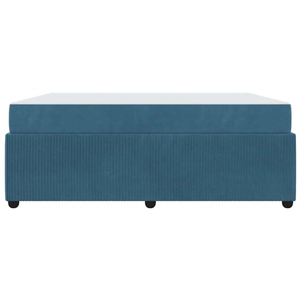 Bettgestell mit Matratze Sonstiges Blau 180 x 200 cm Samt