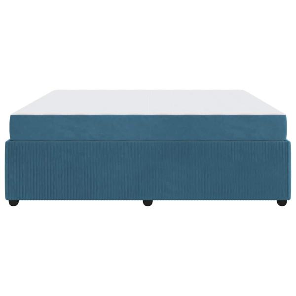 Bettgestell mit Matratze Sonstiges Blau 180 x 200 cm Samt